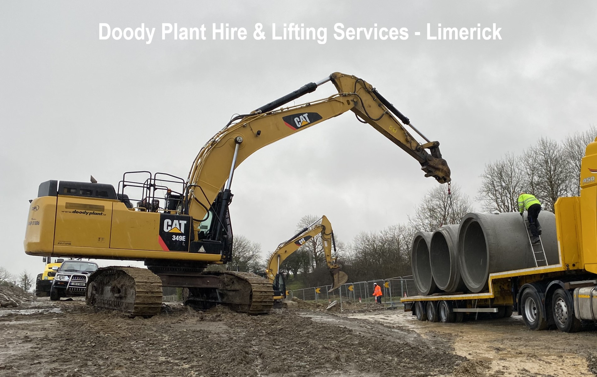 Concrete Pipe Lifting Gear at Doody plant Hire Limerick.